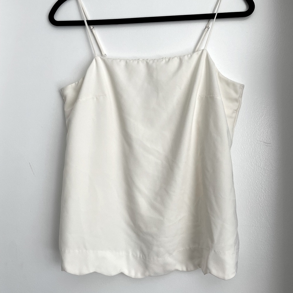 J. Crew cream scalloped camisole top 6